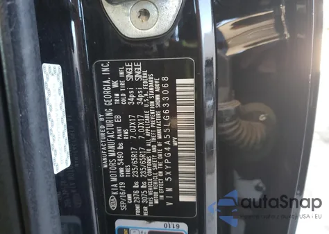 2020 Kia Sorento S from USA, damaged, VIN 5XYPG4A55LG633068